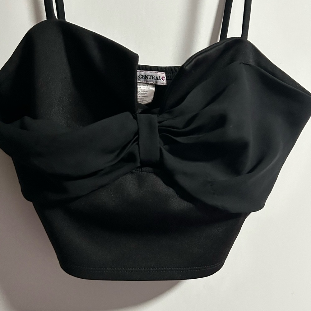 Black Bow Detail Women's Top